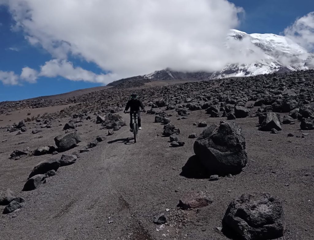 Mountain Biking on Volcano Chimborazo photo