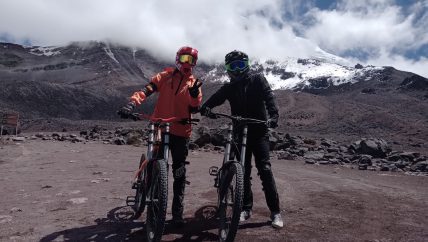 mountain biking on mount chimborazo